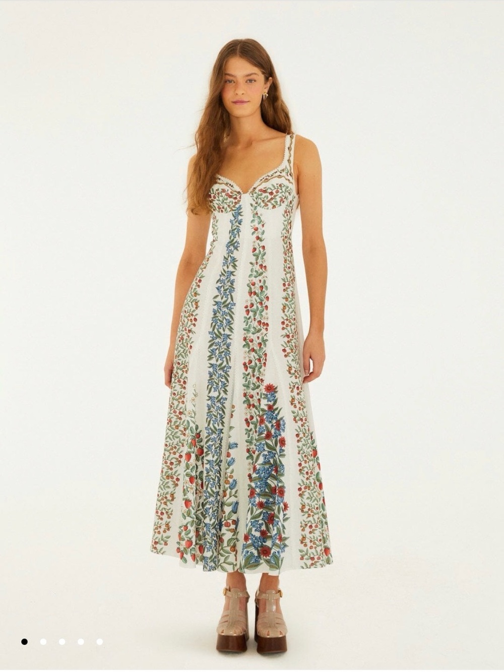 Farm Rio Fruit Beauty Off White Maxi Dress - Picture 8 of 8